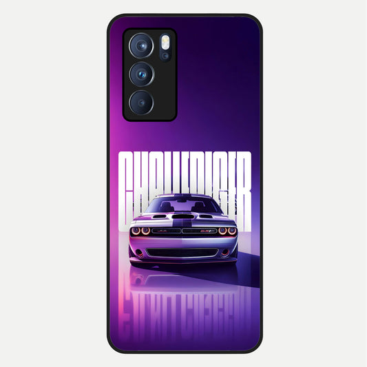  Midnight Muscle Ride Glass Case For Oppo Reno 6 Pro back cover – full design glossy printed glass finish