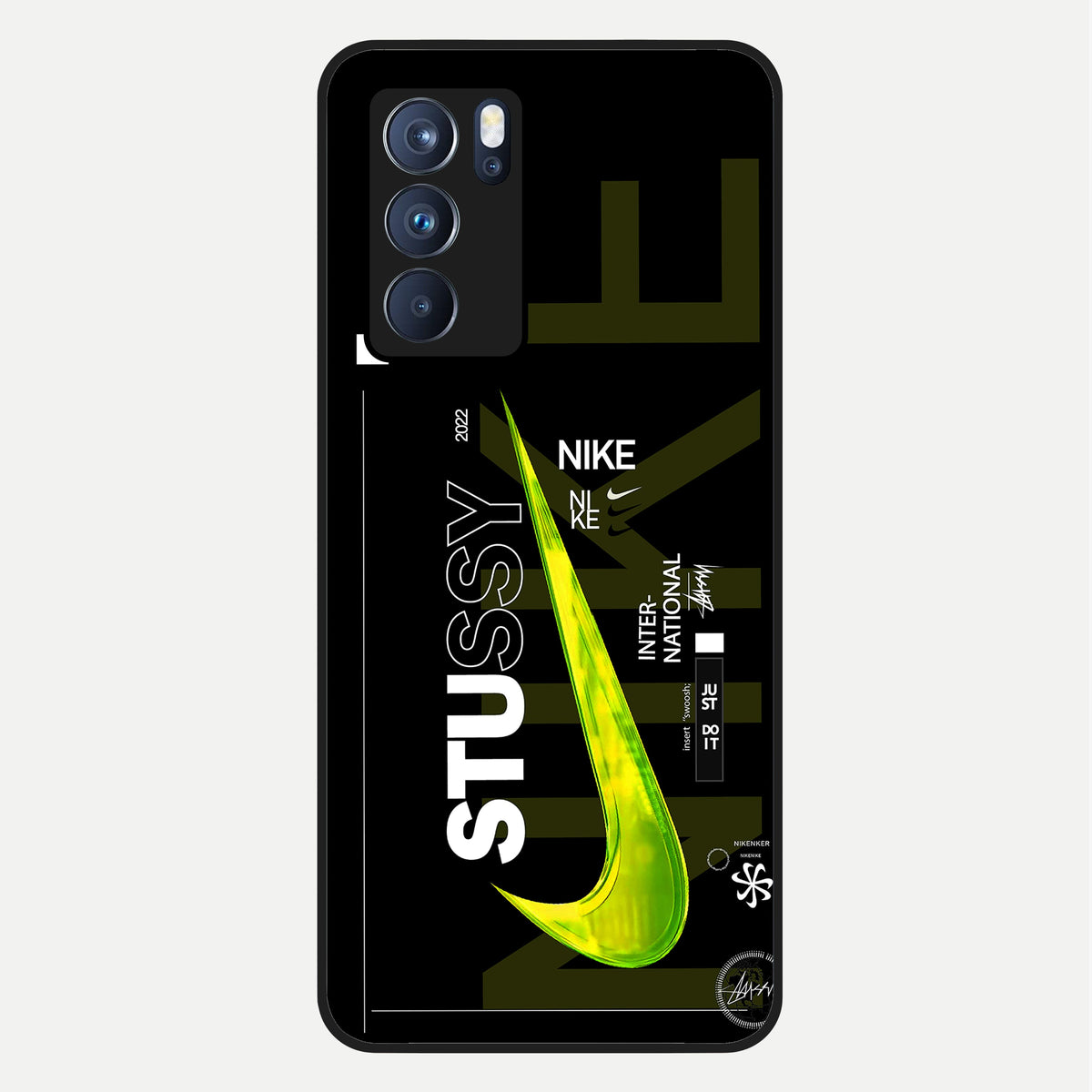  Neon Street Edition Glass Case For Oppo Reno 6 Pro back cover – full design glossy printed glass finish