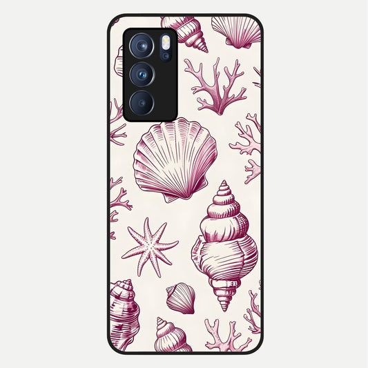  Pink Power Sparks Glass Case For Oppo Reno 6 Pro back cover – full design glossy printed glass finish