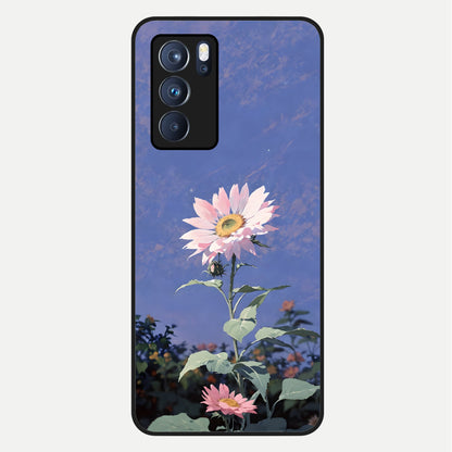  Pink Shells Outline Glass Case For Oppo Reno 6 Pro back cover – full design glossy printed glass finish