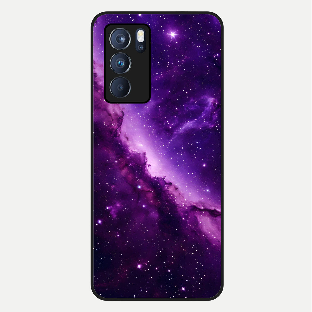  Purple Shade Sky Glass Case For Oppo Reno 6 Pro back cover – full design glossy printed glass finish