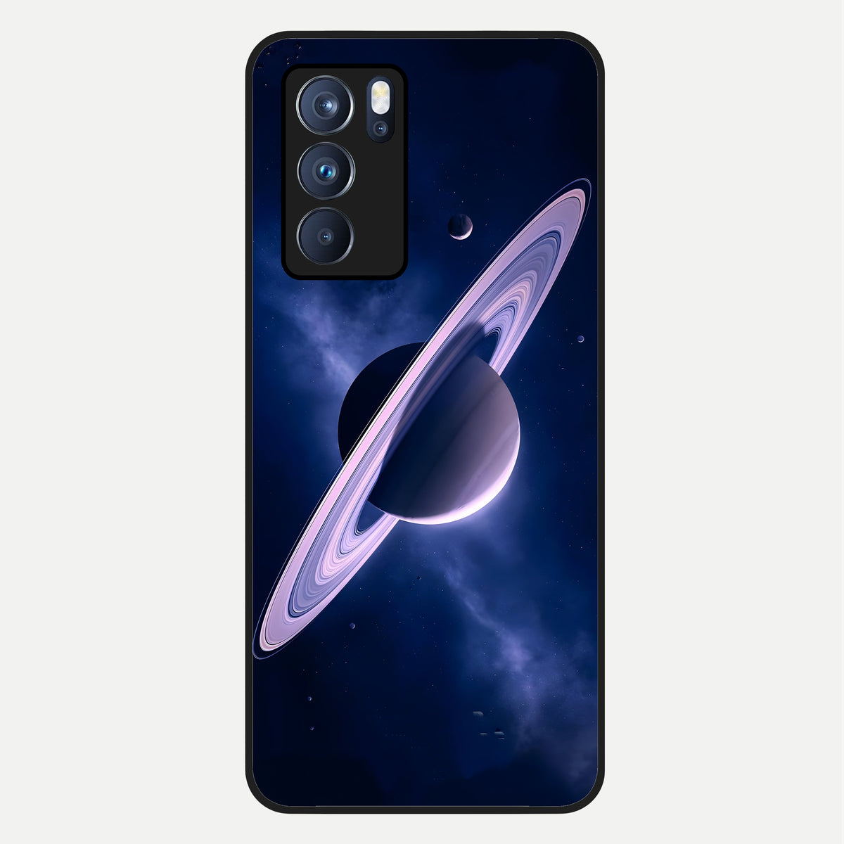  Saturn Ring Mystique Glass Case For Oppo Reno 6 Pro back cover – full design glossy printed glass finish