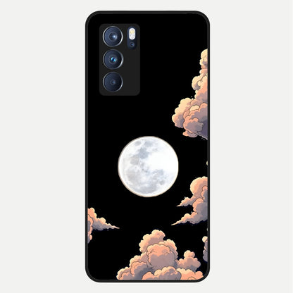  Shade Cloud Moon Glass Case For Oppo Reno 6 Pro back cover – full design glossy printed glass finish