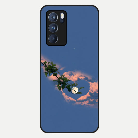  Sky Under Tree Glass Case For Oppo Reno 6 Pro back cover – full design glossy printed glass finish