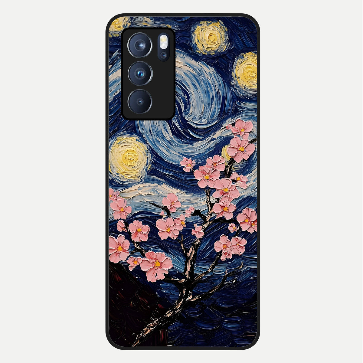  Van Gogh Scenery Glass Case For Oppo Reno 6 Pro back cover – full design glossy printed glass finish