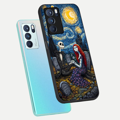  Eternal Night Love phone case For Oppo Reno 6 Pro showing premium glass back cover with detailed artwork