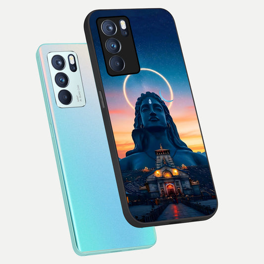  Eternal Shiva Aura phone case For Oppo Reno 6 Pro showing premium glass back cover with detailed artwork