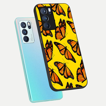  Golden Wing Flight phone case For Oppo Reno 6 Pro showing premium glass back cover with detailed artwork