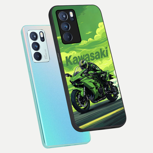  Greenery Sky phone case For Oppo Reno 6 Pro showing premium glass back cover with detailed artwork