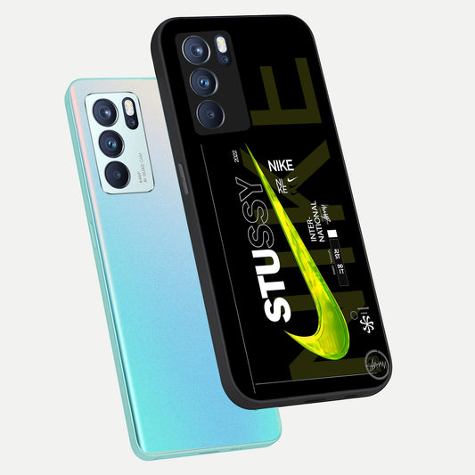  Neon Street Edition phone case For Oppo Reno 6 Pro showing premium glass back cover with detailed artwork