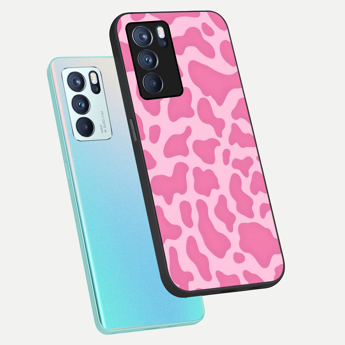  Pinkish Scenery phone case For Oppo Reno 6 Pro showing premium glass back cover with detailed artwork