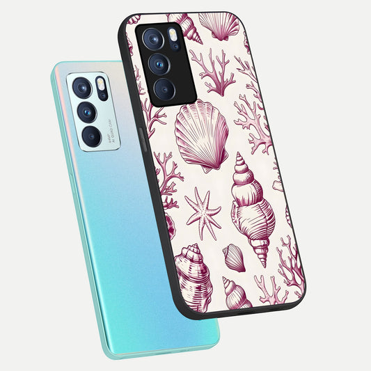  Pink Power Sparks phone case For Oppo Reno 6 Pro showing premium glass back cover with detailed artwork