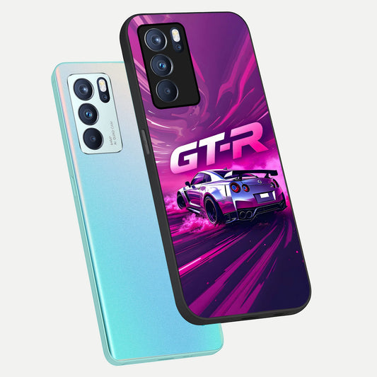  Speed Drift Legend phone case For Oppo Reno 6 Pro showing premium glass back cover with detailed artwork