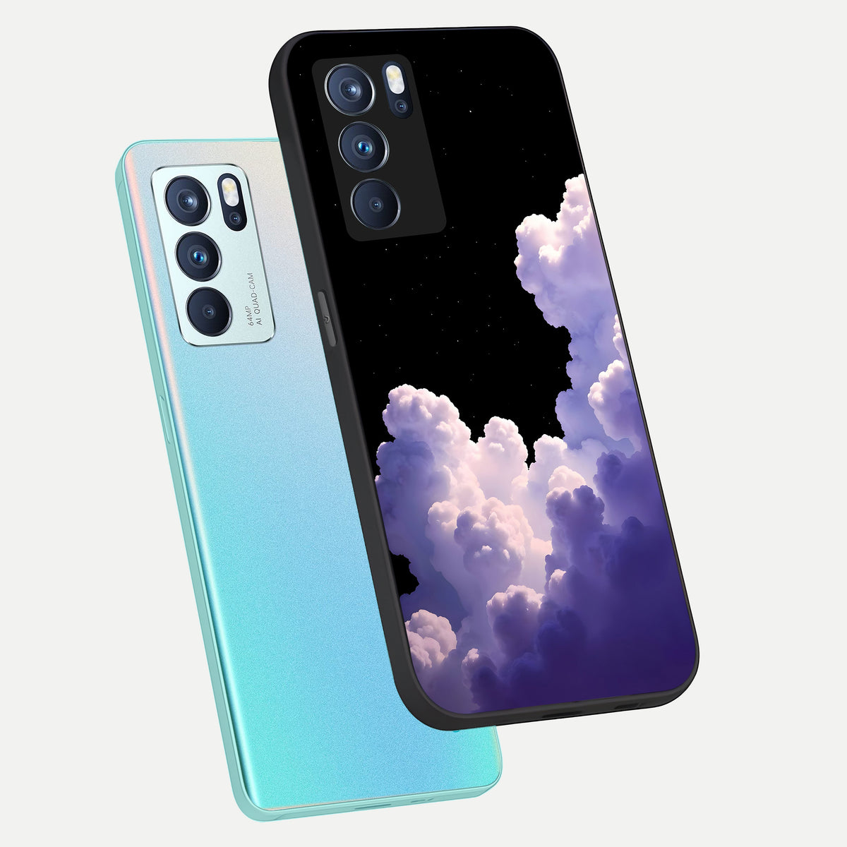  Starlit Night Whispers phone case For Oppo Reno 6 Pro showing premium glass back cover with detailed artwork