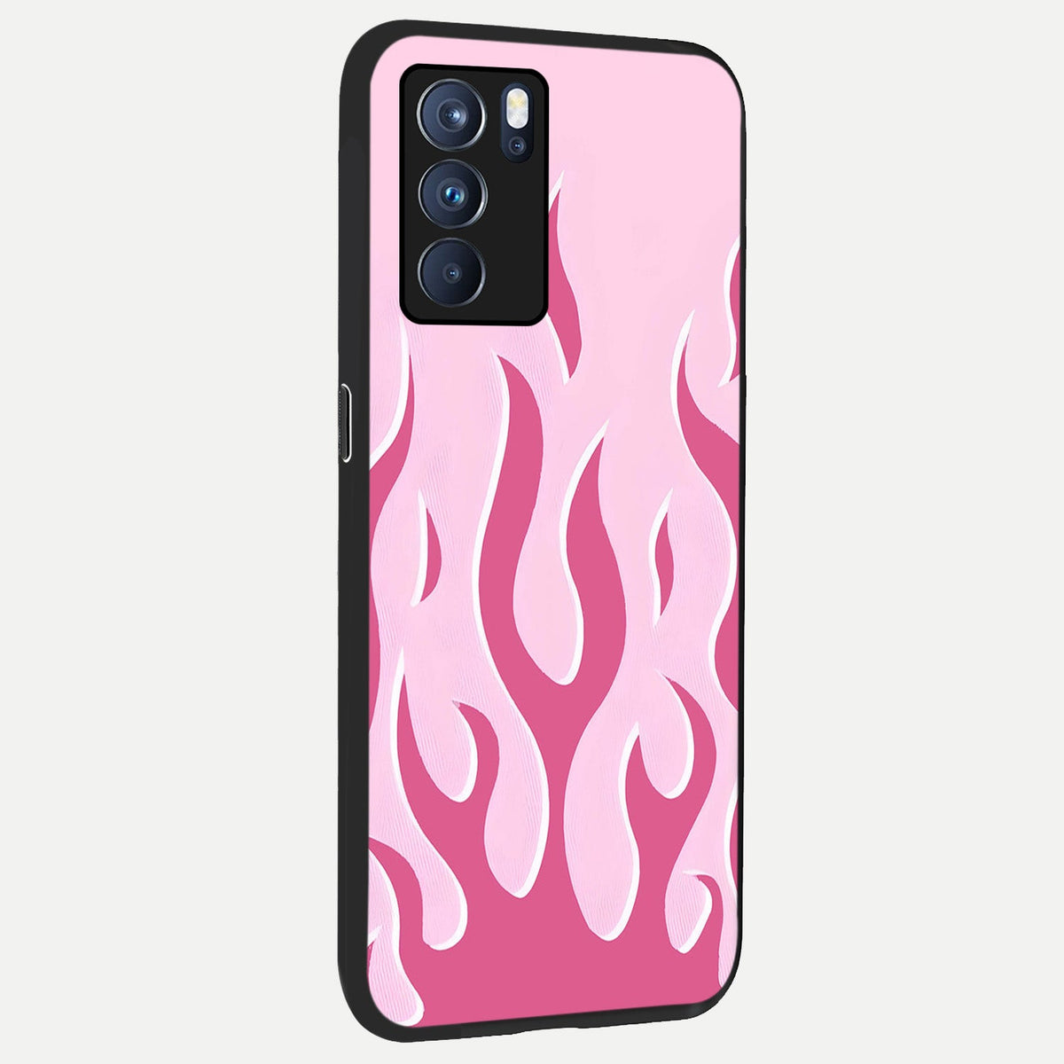  Blush Flame Energy back cover For Oppo Reno 6 Pro slim fit glass case with vibrant aesthetic design