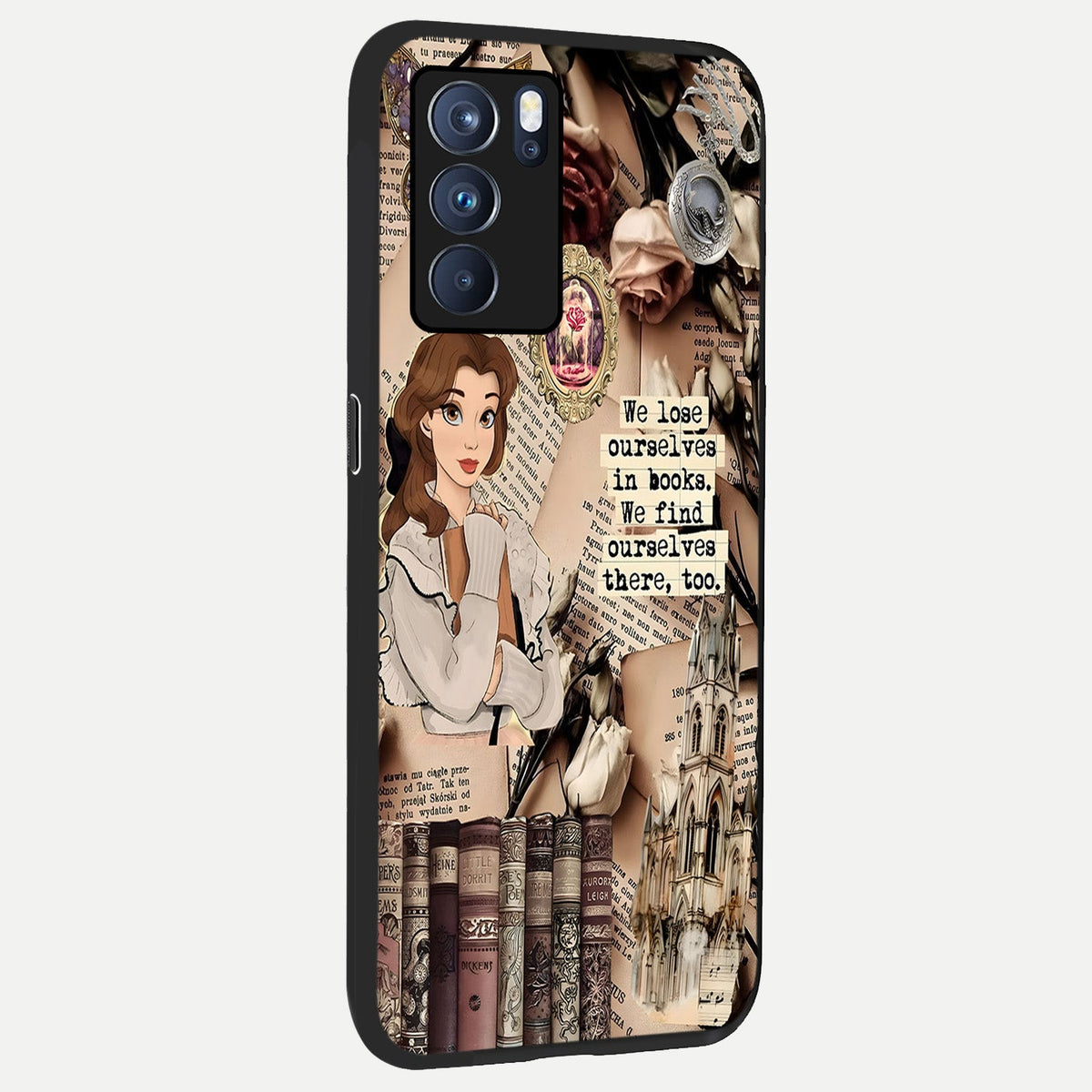  Bookish Dream World back cover For Oppo Reno 6 Pro slim fit glass case with vibrant aesthetic design