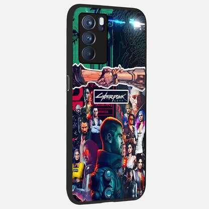  CYBERPUNK Legacy back cover For Oppo Reno 6 Pro slim fit glass case with vibrant aesthetic design