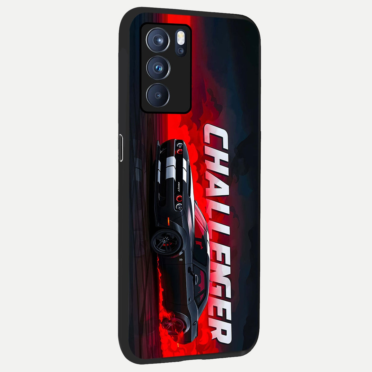  Crimson Challenger Fury back cover For Oppo Reno 6 Pro slim fit glass case with vibrant aesthetic design