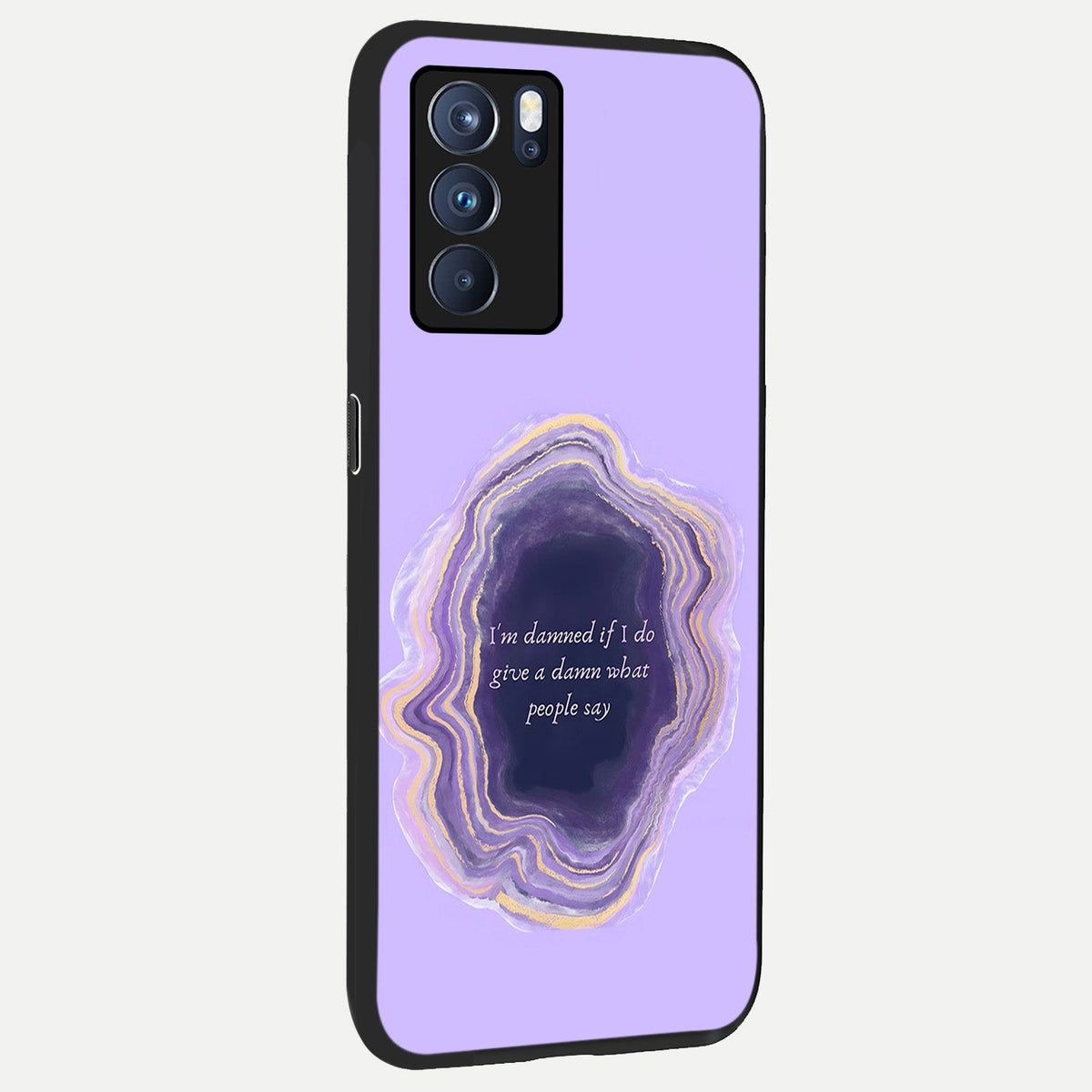  Damned People Quote back cover For Oppo Reno 6 Pro slim fit glass case with vibrant aesthetic design