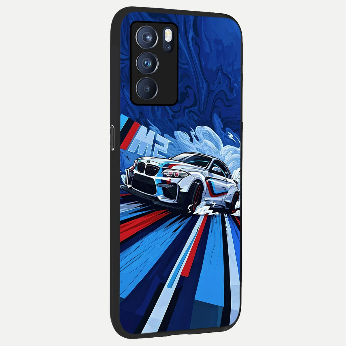  Drift Power Rush back cover For Oppo Reno 6 Pro slim fit glass case with vibrant aesthetic design