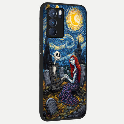  Eternal Night Love back cover For Oppo Reno 6 Pro slim fit glass case with vibrant aesthetic design