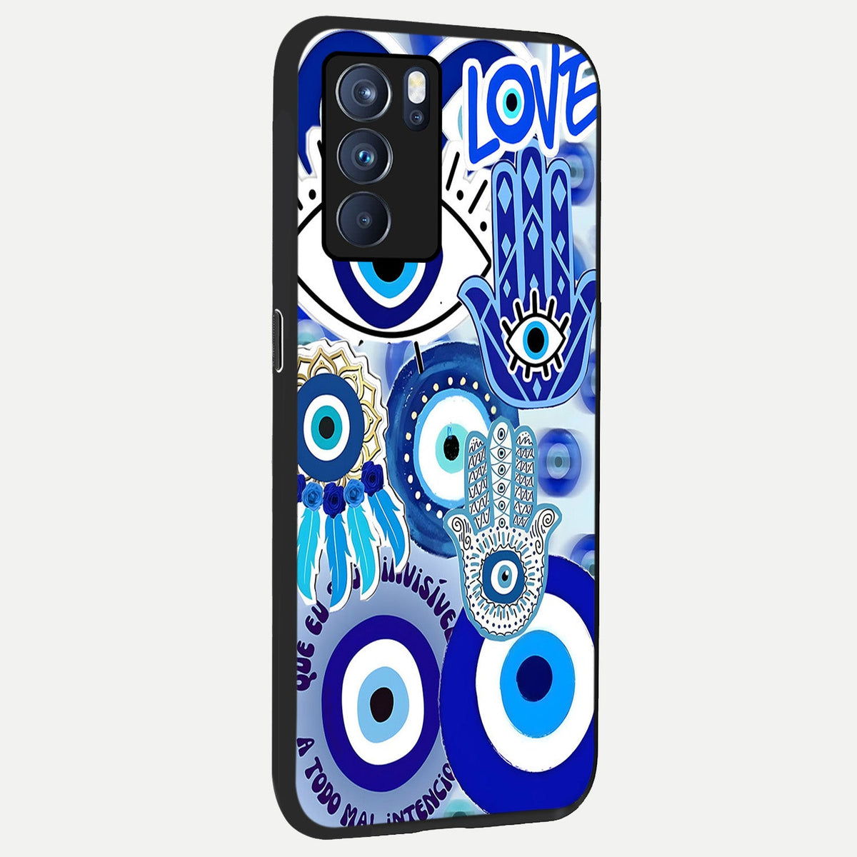  Evil Eyes Dream back cover For Oppo Reno 6 Pro slim fit glass case with vibrant aesthetic design