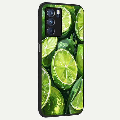  Green Kawasaki back cover For Oppo Reno 6 Pro slim fit glass case with vibrant aesthetic design