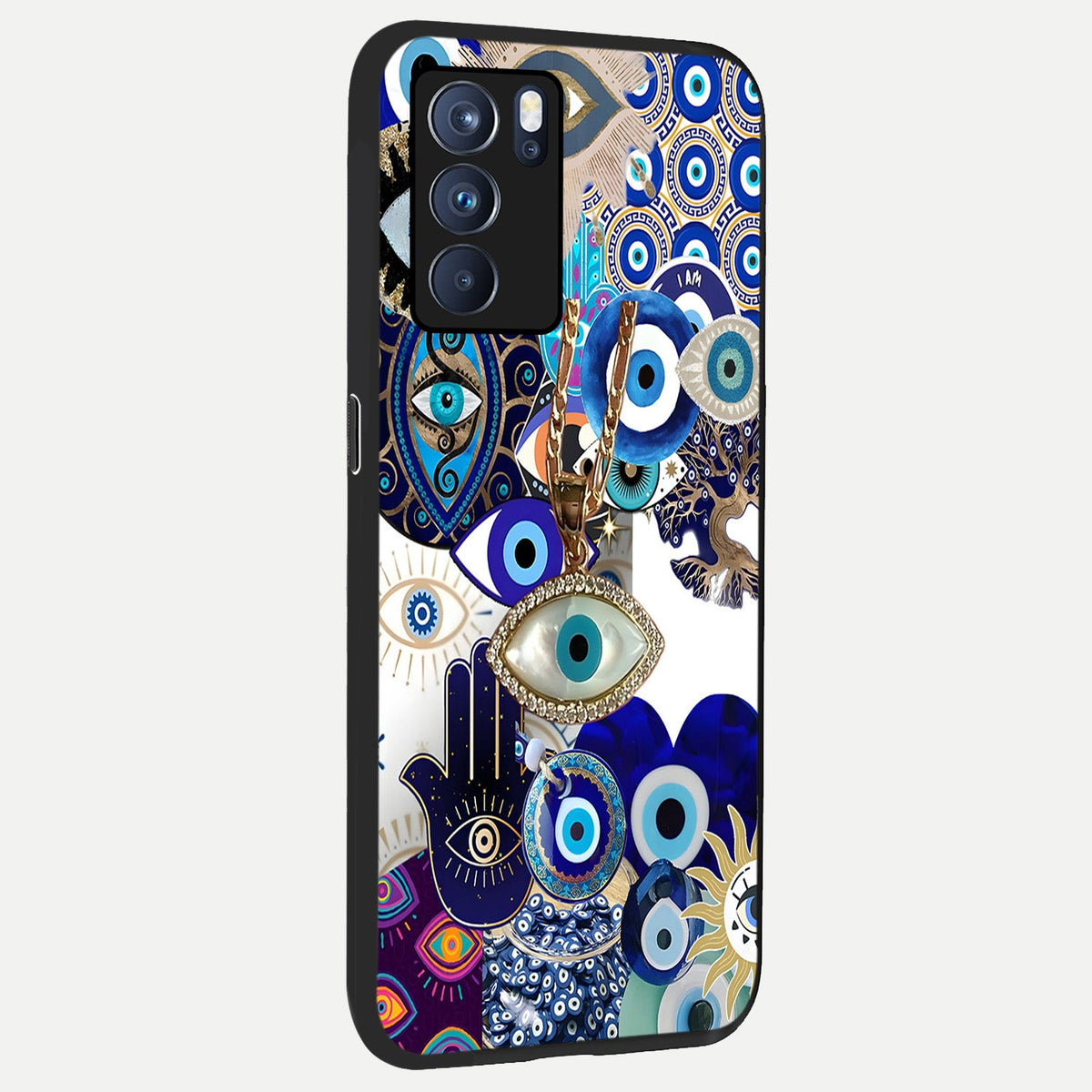  Mystic Charm Eye back cover For Oppo Reno 6 Pro slim fit glass case with vibrant aesthetic design