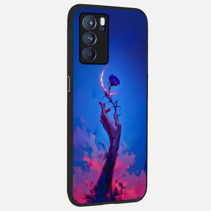  Mystic Hand back cover For Oppo Reno 6 Pro slim fit glass case with vibrant aesthetic design