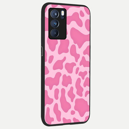  Pinkish Scenery back cover For Oppo Reno 6 Pro slim fit glass case with vibrant aesthetic design