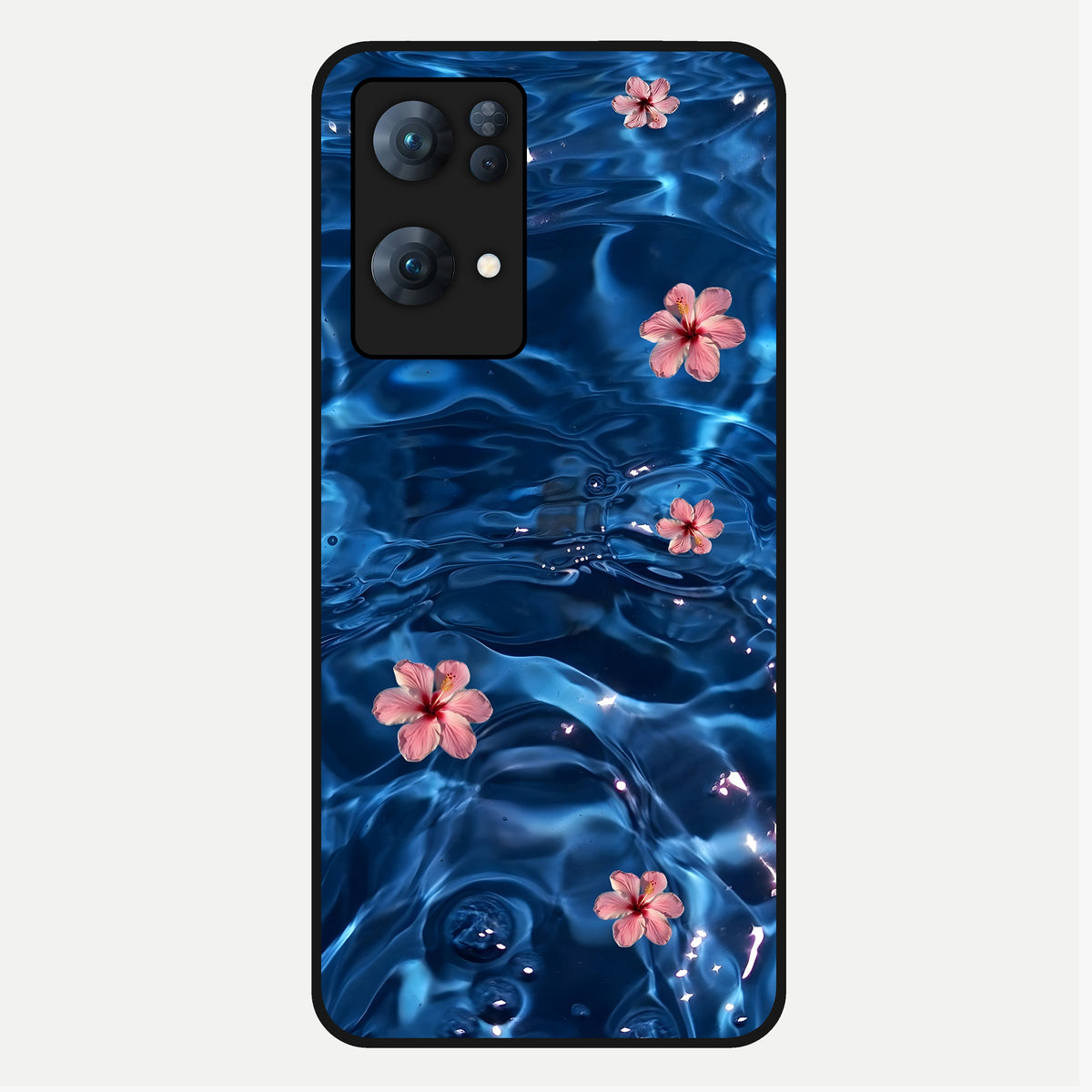  Bloom Thread Art Glass Case For  Oppo-Reno-7-Pro-5G back cover – full design glossy printed glass finish