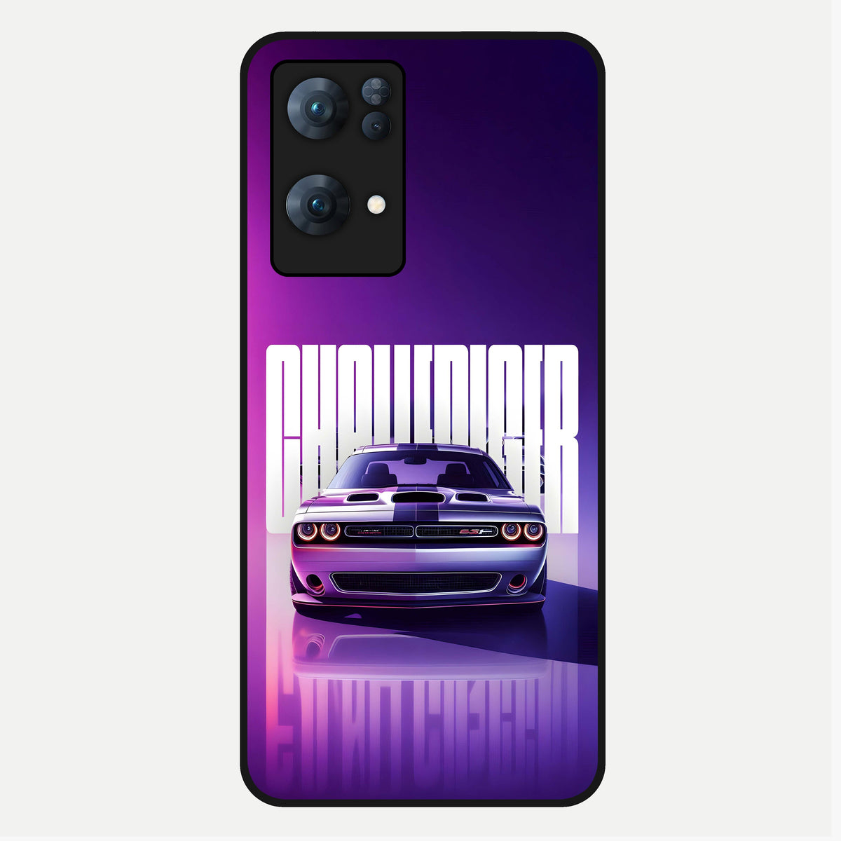  Midnight Muscle Ride Glass Case For Oppo Reno 7 Pro back cover – full design glossy printed glass finish