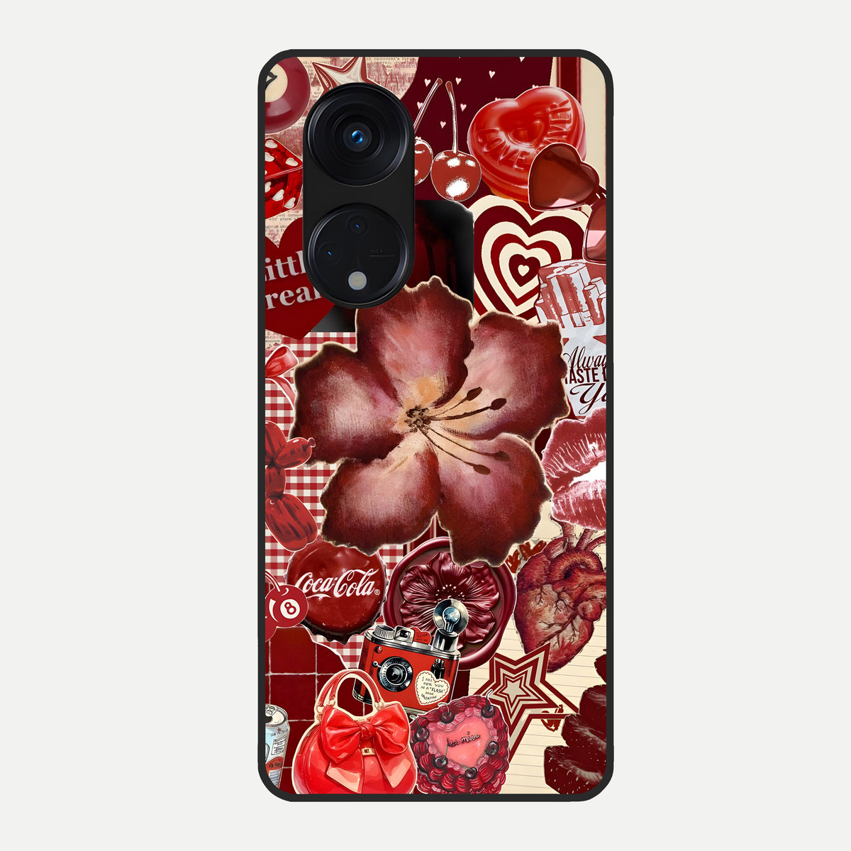  Aesthetic Little Freak Glass Case For Oppo Reno 8T 5G back cover – full design glossy printed glass finish