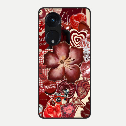  Aesthetic Little Freak Glass Case For Oppo Reno 8T 5G back cover – full design glossy printed glass finish