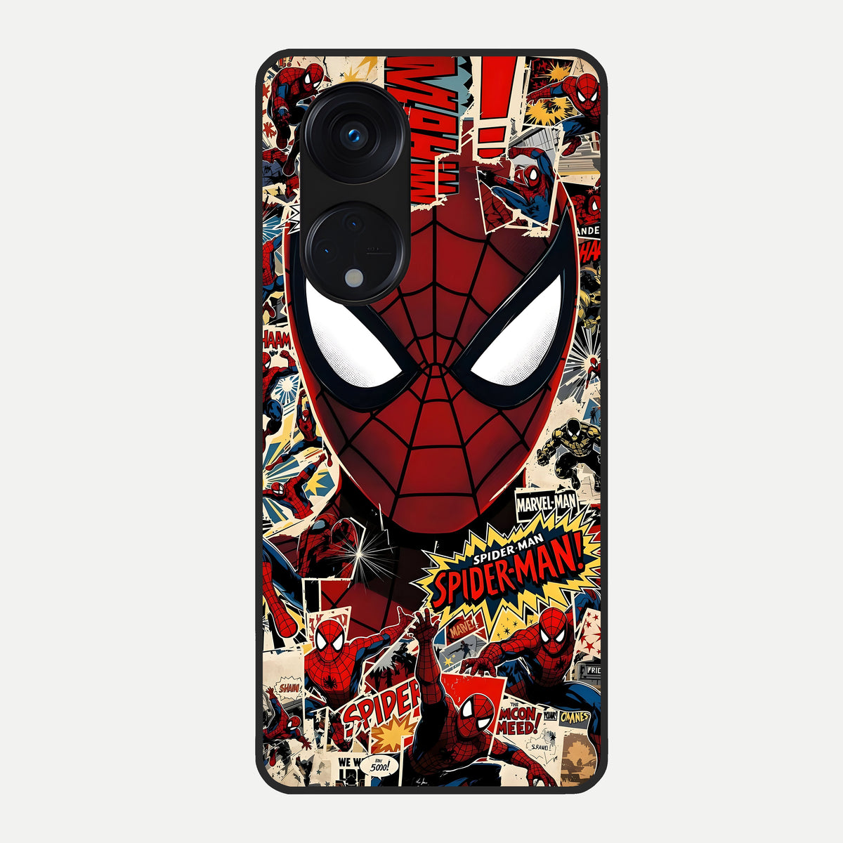  Aesthetic Wonder Spider Glass Case For Oppo Reno 8T 5G back cover – full design glossy printed glass finish