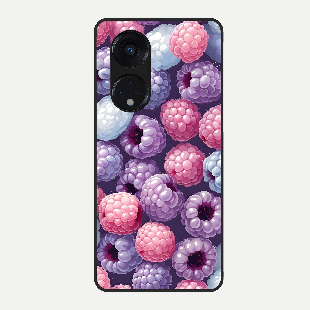  Berry Candy Pop Glass Case For Oppo Reno 8T 5G back cover – full design glossy printed glass finish