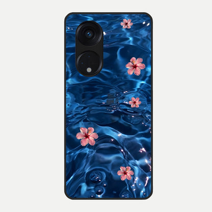  Bloom Thread Art Glass Case For Oppo Reno 8T 5G back cover – full design glossy printed glass finish