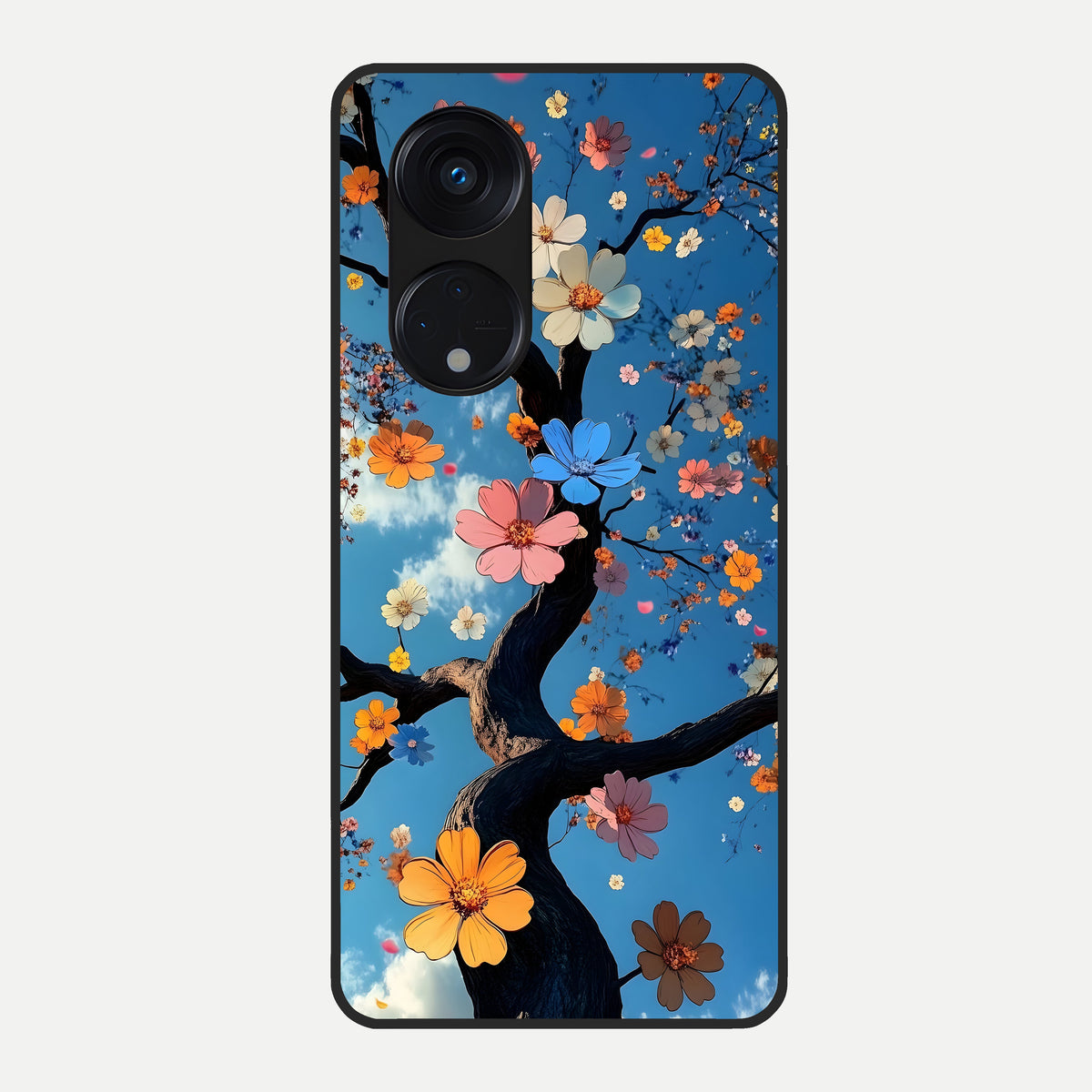 Blossom Dream Sky Glass Case For Oppo Reno 8T 5G back cover – full design glossy printed glass finish