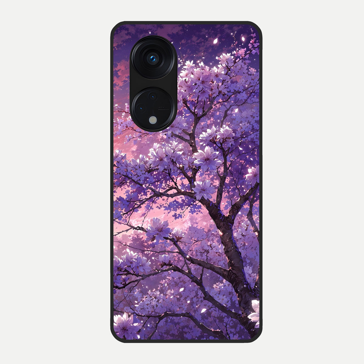  Blossom Tree Glass Case For Oppo Reno 8T 5G back cover – full design glossy printed glass finish