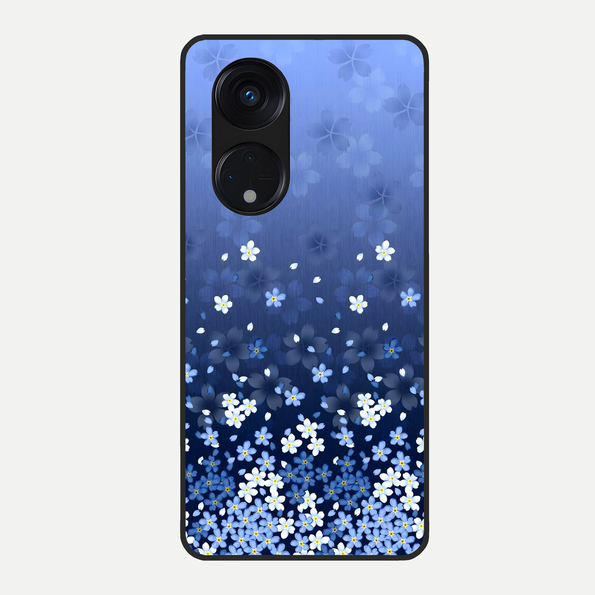  Blue Starry Glass Case For Oppo Reno 8T 5G back cover – full design glossy printed glass finish