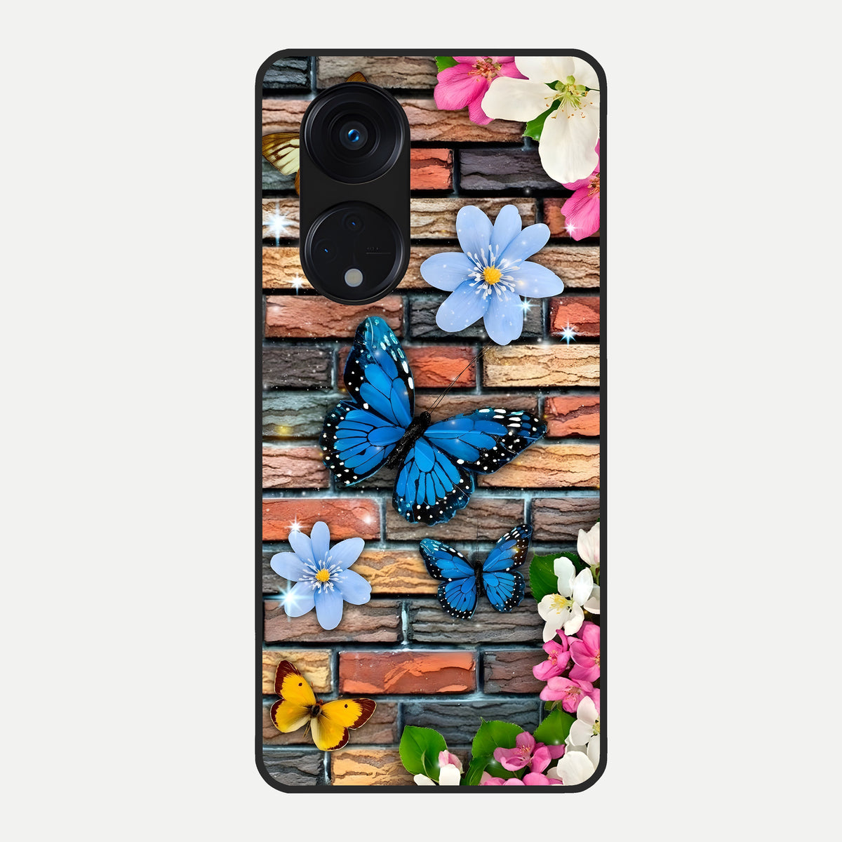  Brick Bloom Flight Glass Case For Oppo Reno 8T 5G back cover – full design glossy printed glass finish