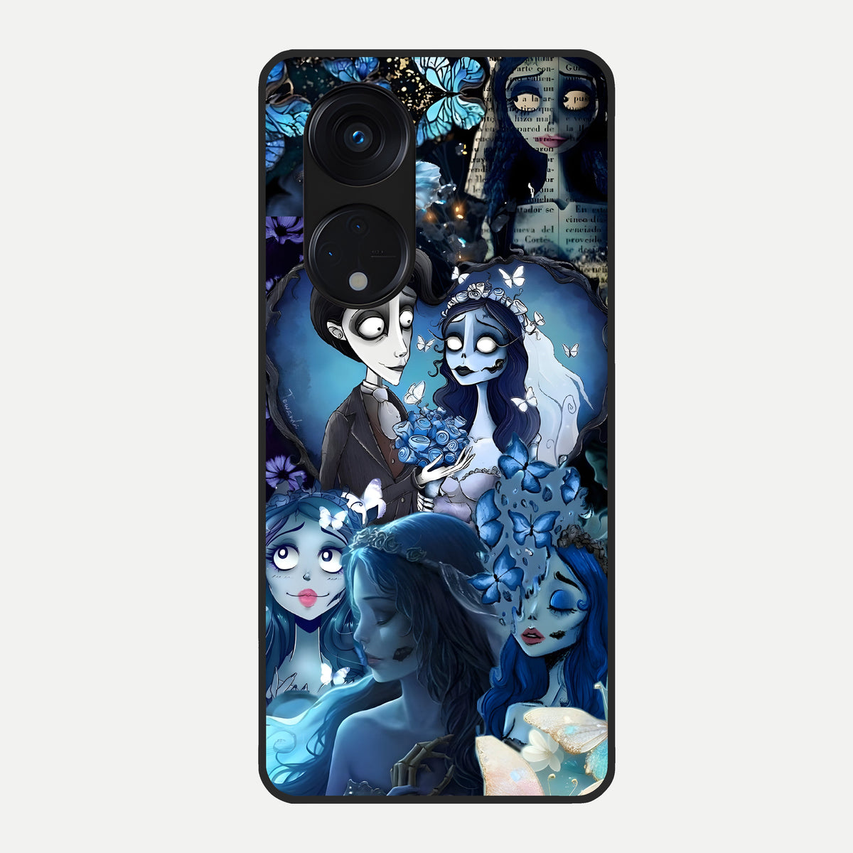  Butterfly Ghost Soul Glass Case For Oppo Reno 8T 5G back cover – full design glossy printed glass finish