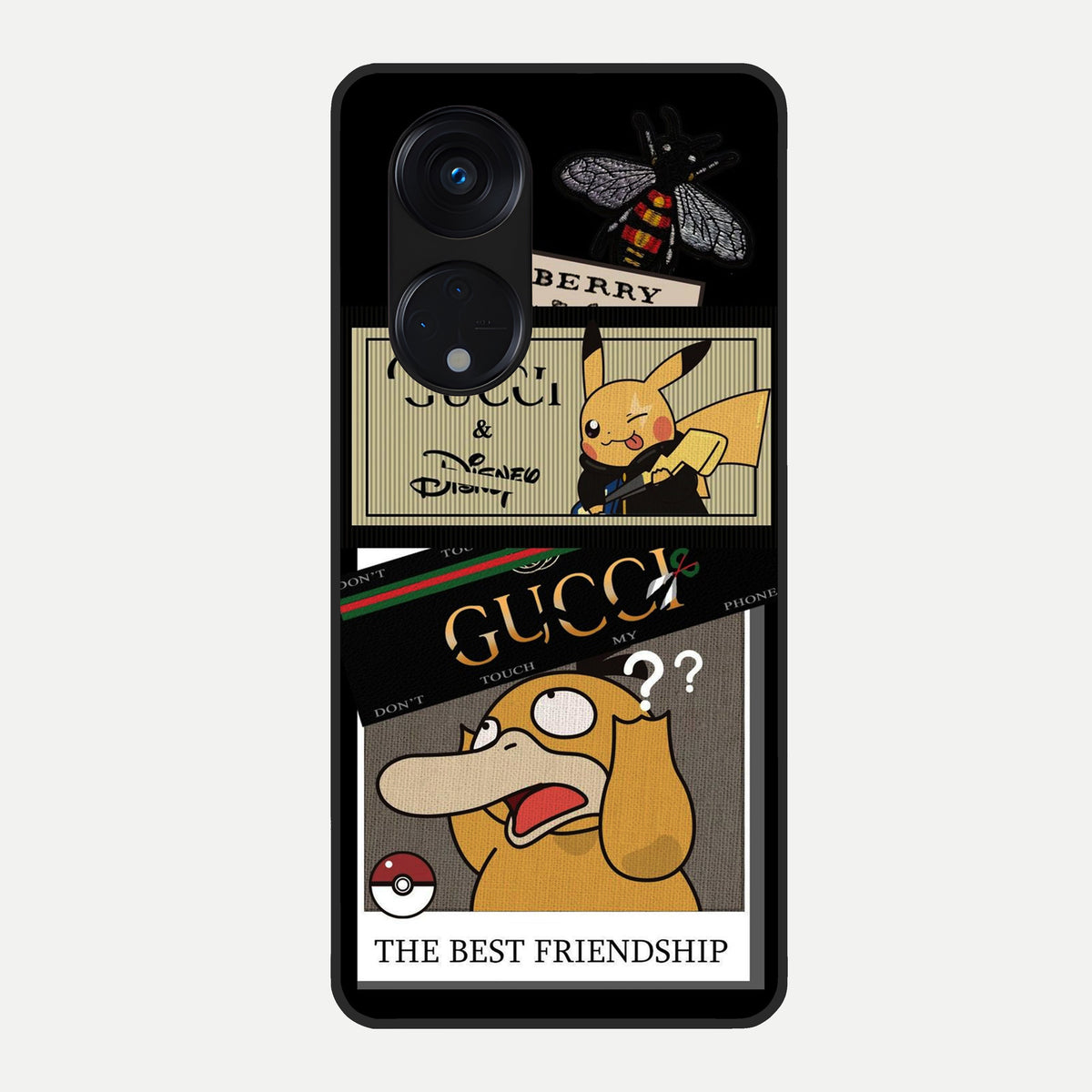  Cartoon Brand Play Mashup Glass Case For Oppo Reno 8T 5G back cover – full design glossy printed glass finish