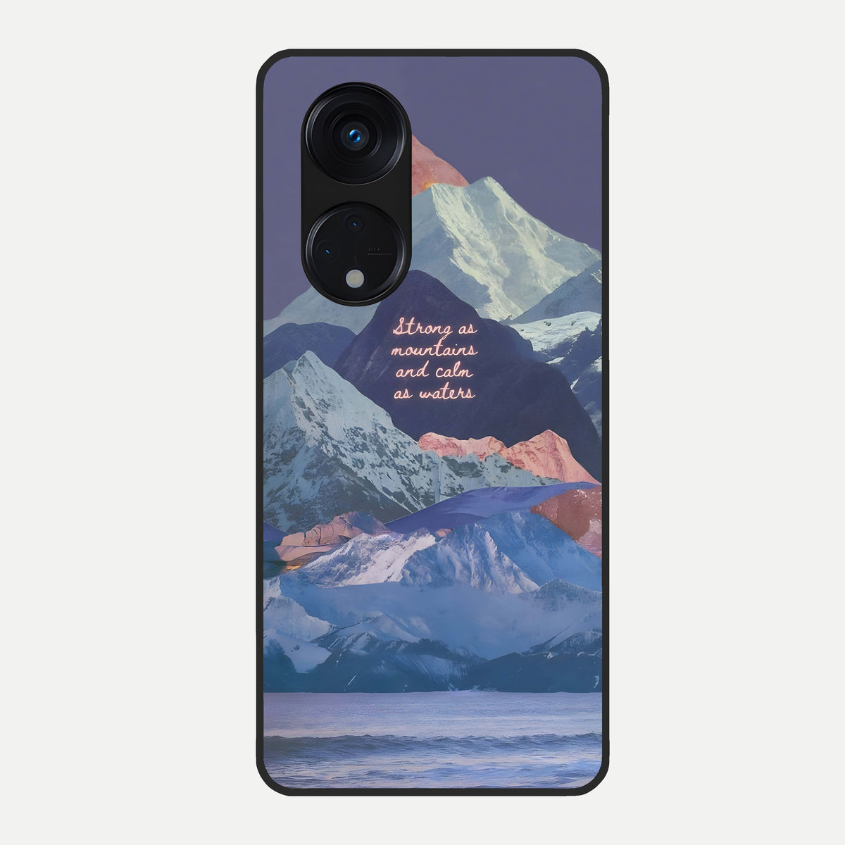  Celestial Mountain Calm Glass Case For Oppo Reno 8T 5G back cover – full design glossy printed glass finish