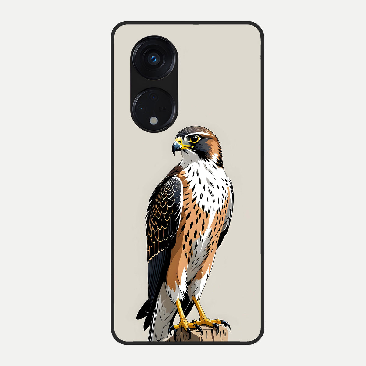  Clever Eagle Glass Case For Oppo Reno 8T 5G back cover – full design glossy printed glass finish
