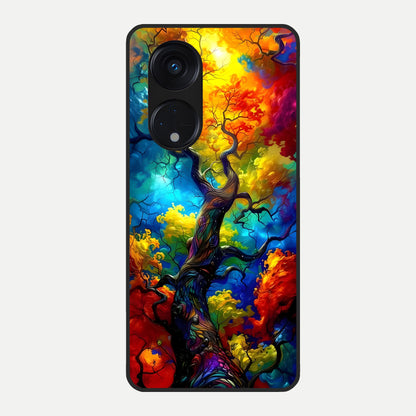 Colorful Soda Bottles Glass Case For Oppo Reno 8T 5G back cover – full design glossy printed glass finish