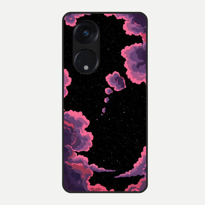  Cosmic Cloud Journey Glass Case For Oppo Reno 8T 5G back cover – full design glossy printed glass finish