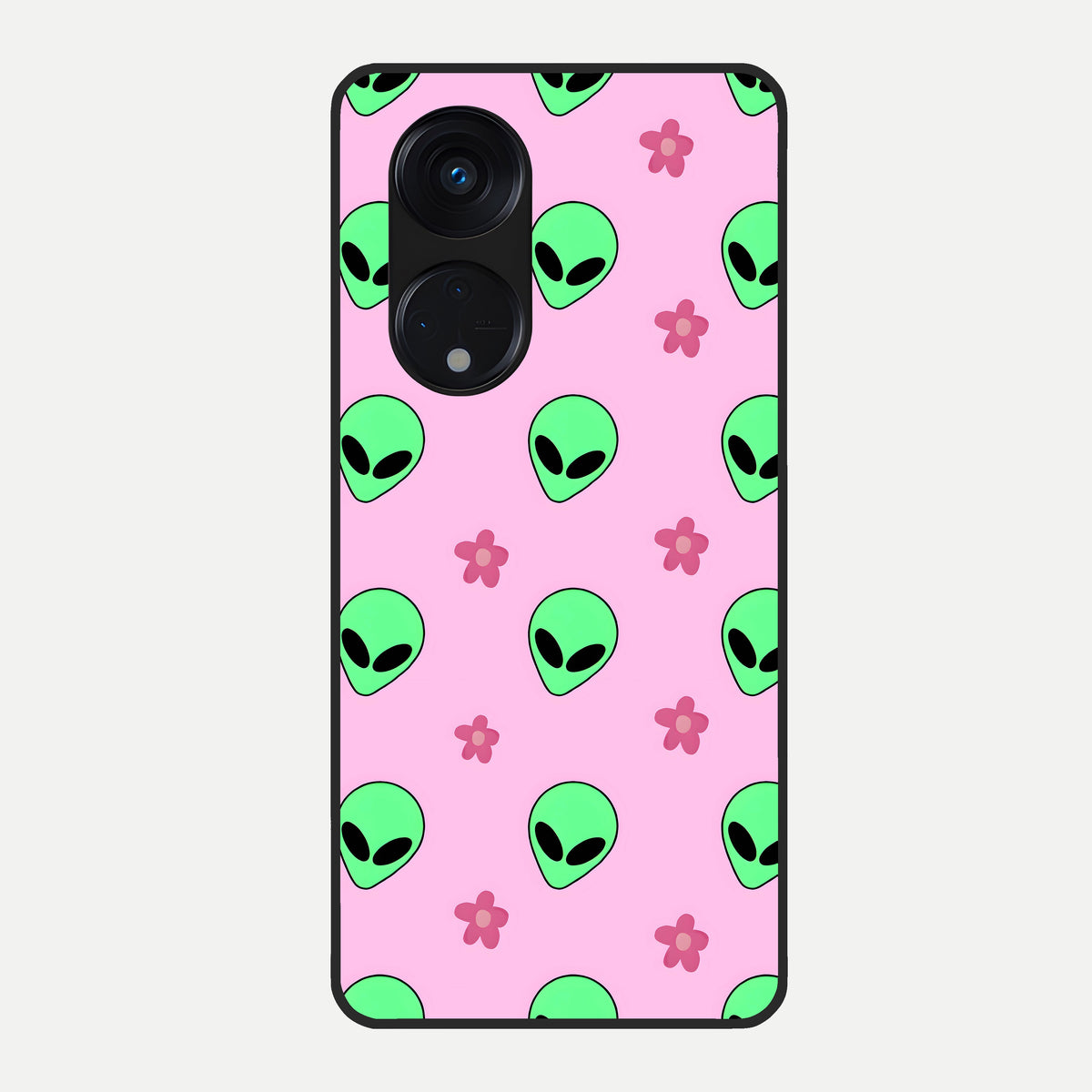  Cosmic Cute Crush Glass Case For Oppo Reno 8T 5G back cover – full design glossy printed glass finish