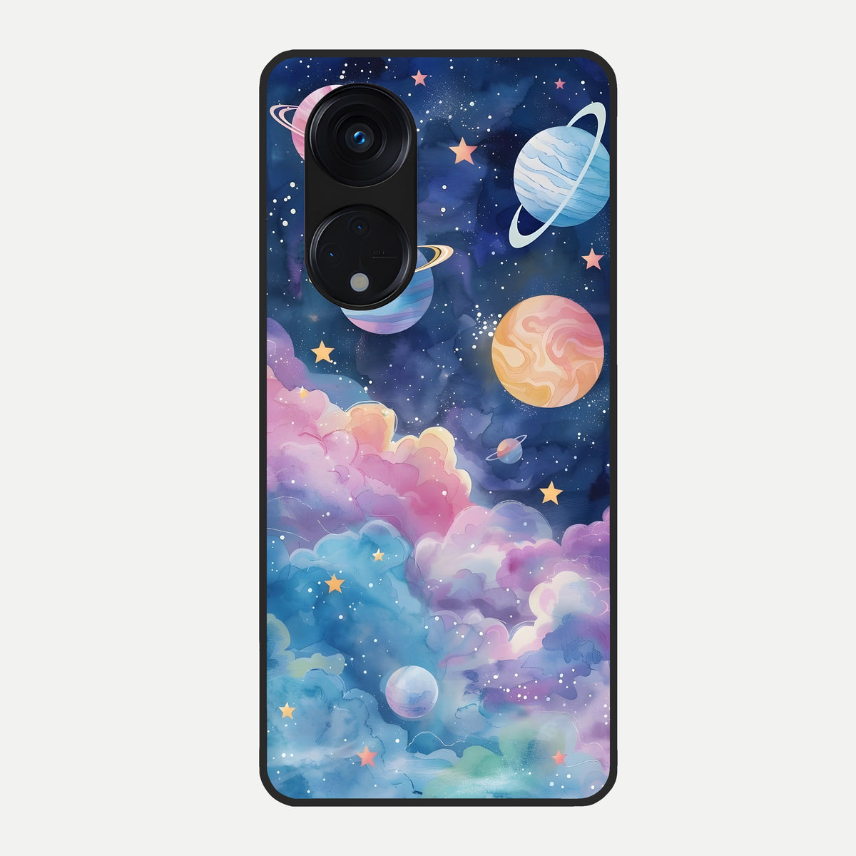  Cosmic Planet Dreams Glass Case For Oppo Reno 8T 5G back cover – full design glossy printed glass finish