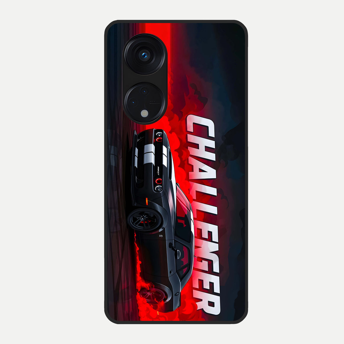  Crimson Challenger Fury Glass Case For Oppo Reno 8T 5G back cover – full design glossy printed glass finish